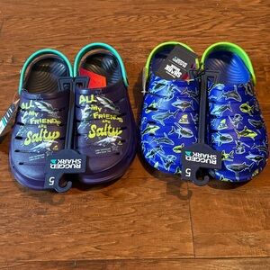 BUNDLE Big Boys Water Shark Ocean Clogs (2)